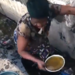 Scooping-groundnut-oil