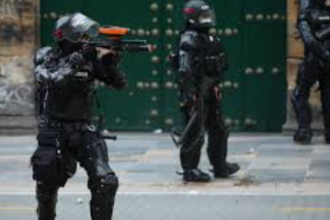 Colombian police officers. Photo: Human Rights Watch