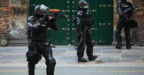 Colombian police officers. Photo: Human Rights Watch