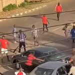 Protesters at the Barnawa area of Kaduna on Monday. Credit: Godwin Isenyo