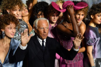 Italian designer, Giorgio Armani. Credit: AFP