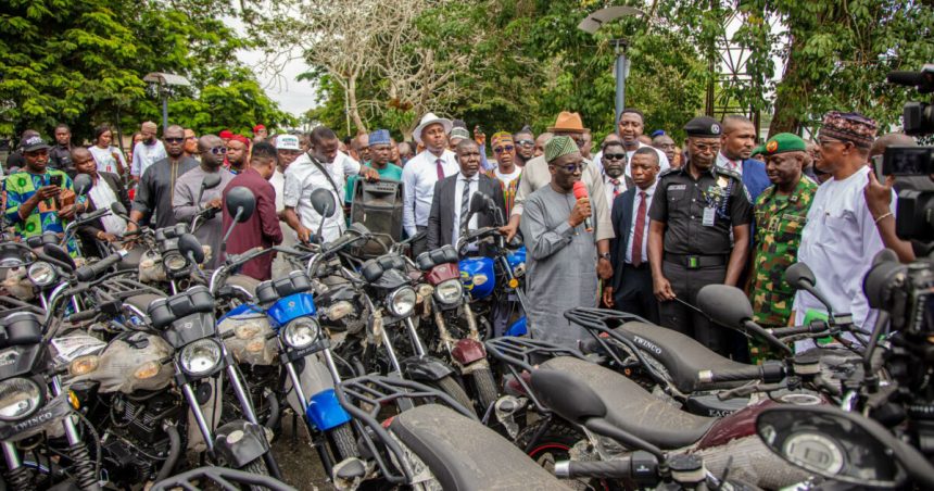 Gov Okpebholo Distributes 300 Motorbike