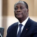 File photo copy of President Alassane Ouattara of Ivory Coast.