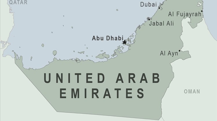 Map of UAE