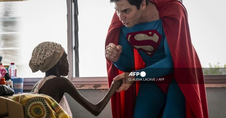 Brazilian 'Superman' brings joy to child cancer patients