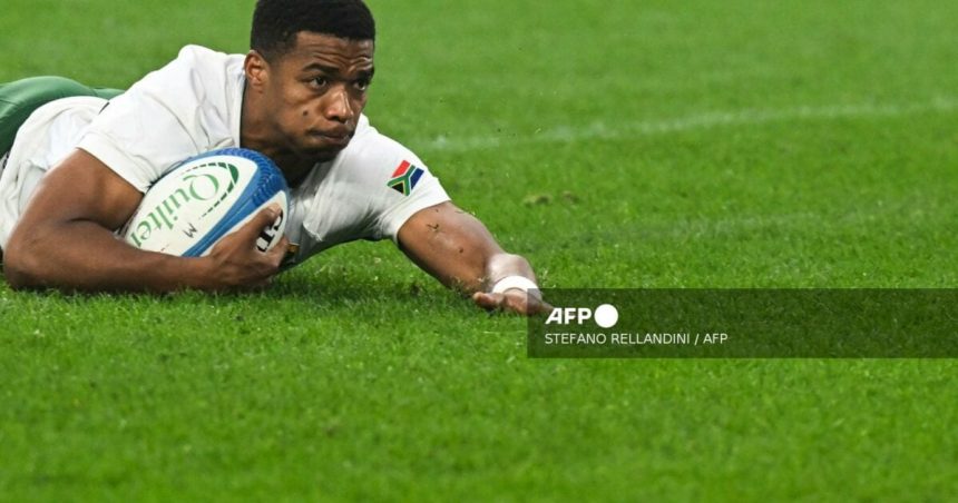 South Africa defy early red card to beat Italy in rugby win